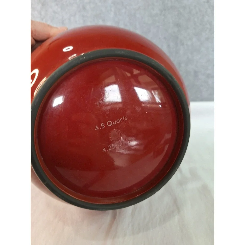 KitchenAid Red Mixing Bowl Set of 3 Nesting Non-Slip Base 2.5 3.5 4.5 Quart